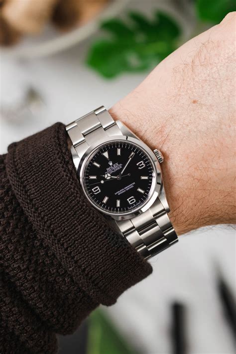 rolex explorer 36mm on wrist|rolex explorer 36mm thickness.